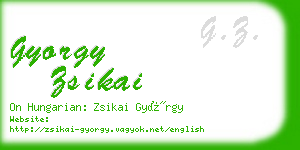 gyorgy zsikai business card